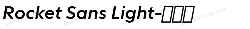 Rocket Sans Light字体转换
